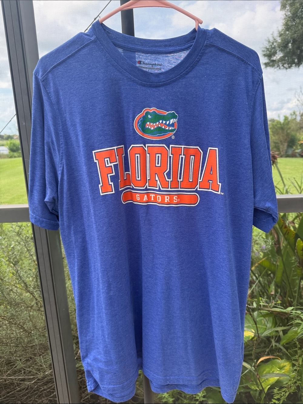 Champion Blue Florida Gators Graphic Tee with Orange Accents